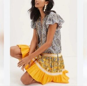 Anthropologie Forever That Girl Ruffle Dress Size XS